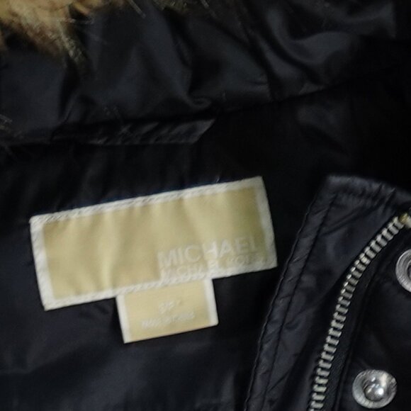 MICHAEL Michael Kors Women's Faux-Fur Trim Hooded Maxi Puffer Coat Small - Picture 9 of 9